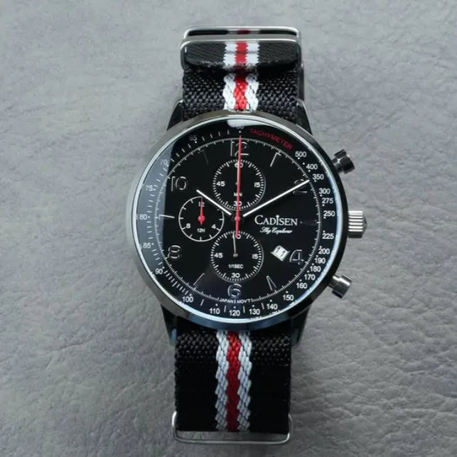 Relógio Cronógrafo Preto Seagull