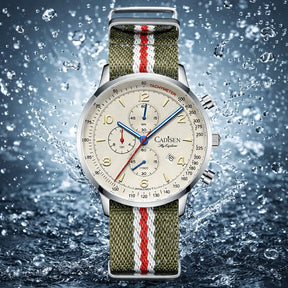 Relógio Cronógrafo Verde Seagull