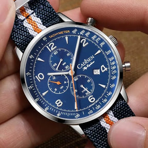 Relógio Cronógrafo Azul Seagull