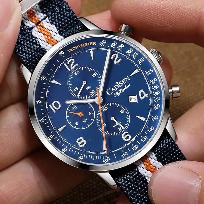 Relógio Cronógrafo Azul Seagull