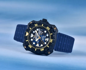 Relógio Masculino Militar Preto Azul Delta Raider