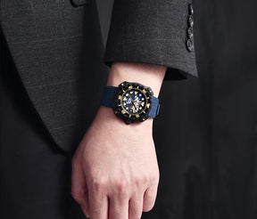 Relógio Masculino Militar Preto Azul Delta Raider