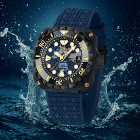 Relógio Masculino Militar Preto Azul Delta Raider