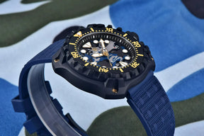 Relógio Masculino Militar Preto Azul Delta Raider