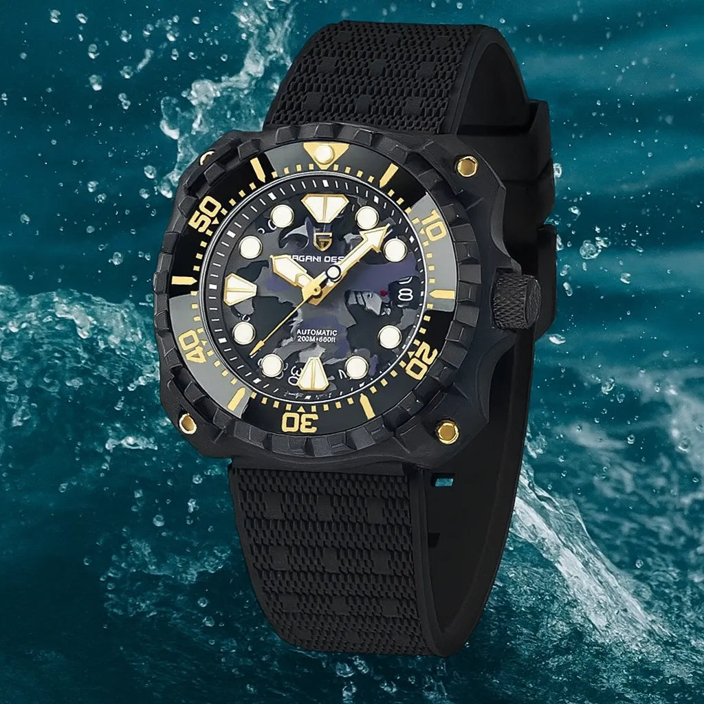 Relógio Masculino Militar Preto Roxo Delta Raider