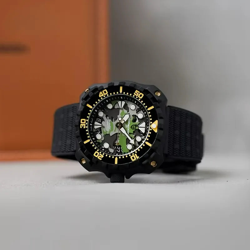 Relógio Masculino Militar Preto Verde Delta Raider