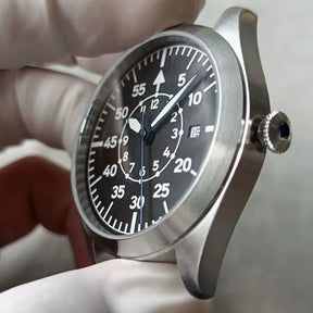 Relógio Militar Automático Pilot Aviator Preto