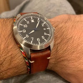 Relógio Militar Automático Pilot Air Marrom