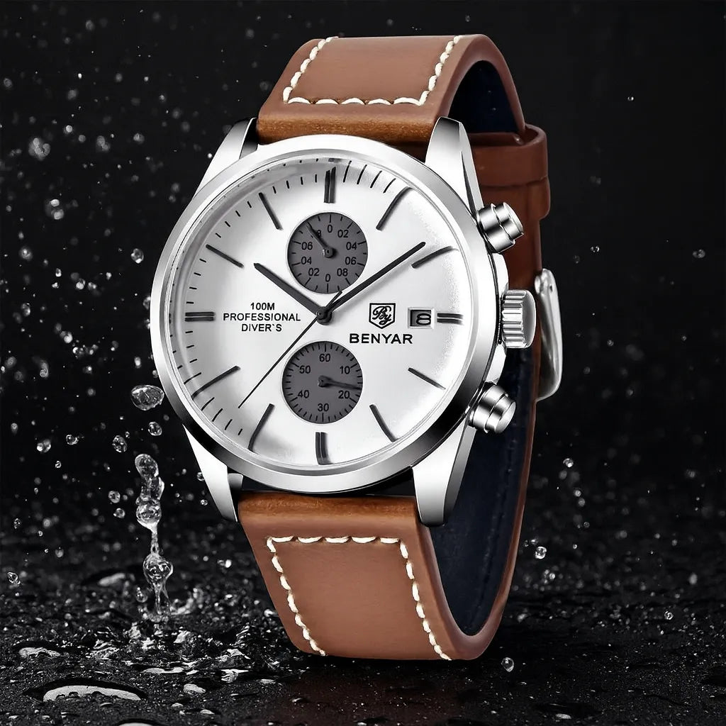 Relógio Masculino Quartzo Branco Gentleman