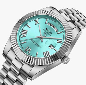 Relógio Valenteo President Date Quartzo Azul Turqueza - Nibosi