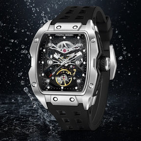 Relógio Automático Prata Spectra Tourbillon