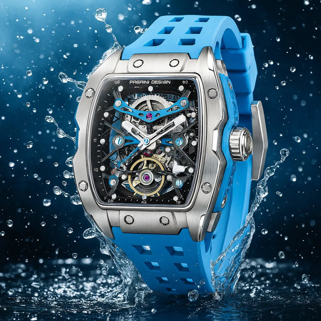 Relógio Automático Azul Spectra Tourbillon