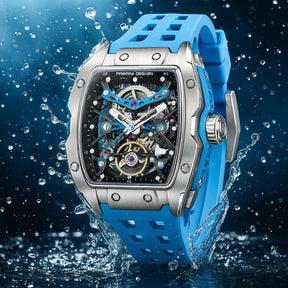 Relógio Automático Azul Spectra Tourbillon