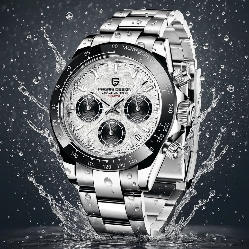 Relógio Cronógrafo Prata Sport Crono