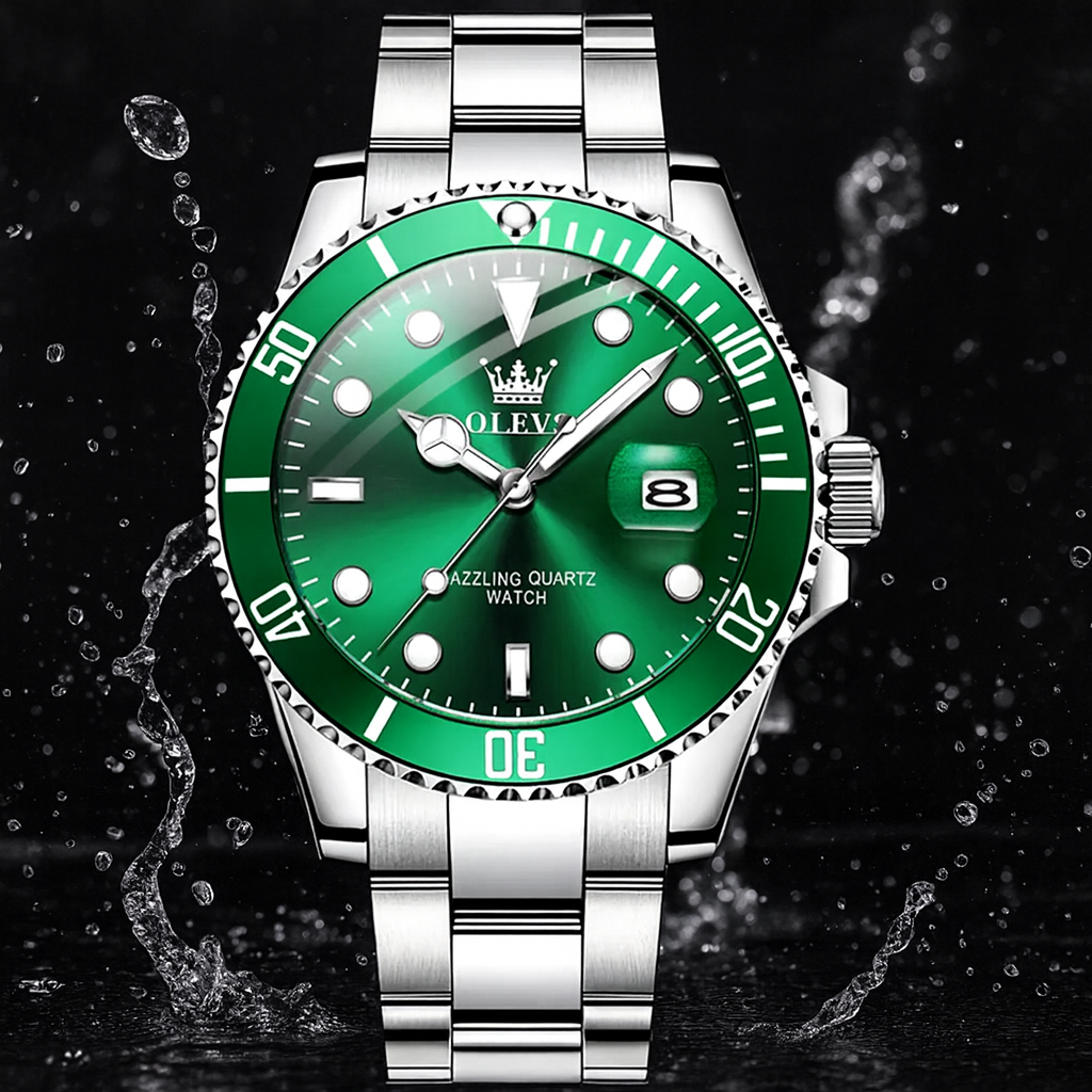 Relógio Masculino Quartzo Verde Sub Date