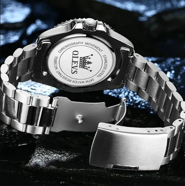 Relógio Masculino Quartzo Azul Sub Date