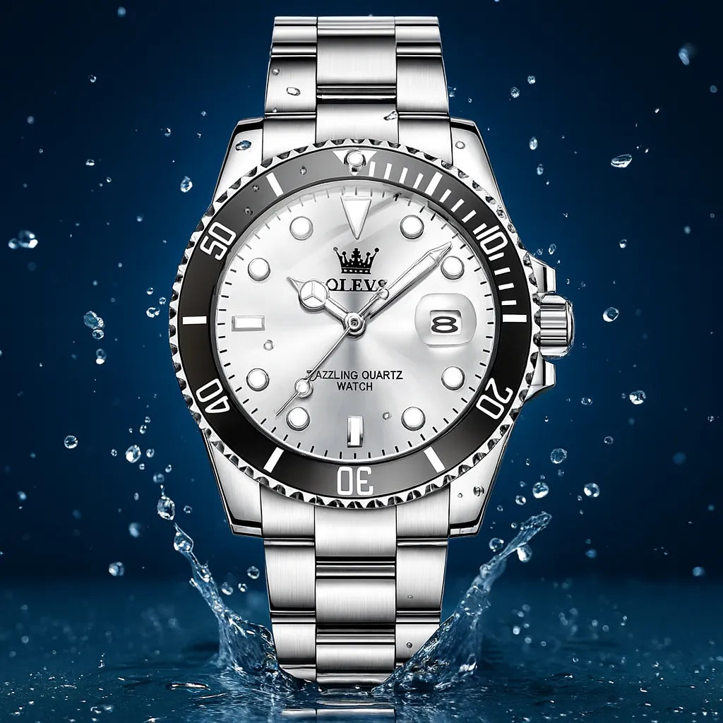 Relógio Quartzo Prata Sub Date