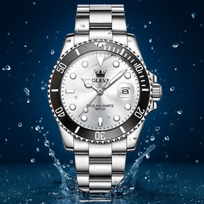 Relógio Quartzo Prata Sub Date