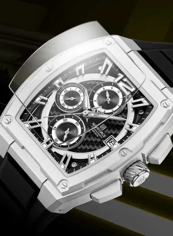 Relógio Masculino Cronógrafo Prata Force Air6