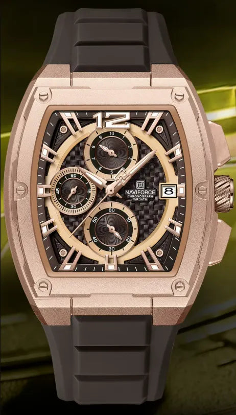 Relógio Masculino Cronógrafo Marrom Force Air