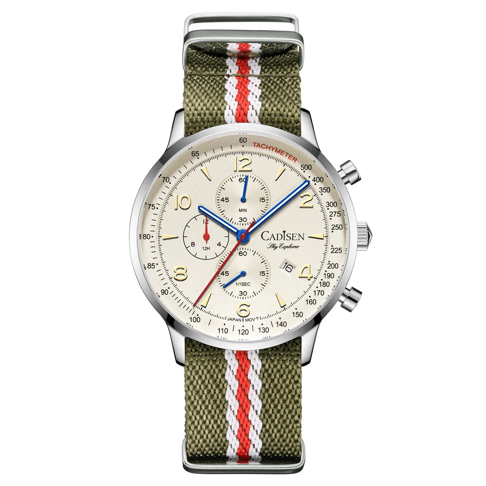 Relógio Cronógrafo Verde Seagull