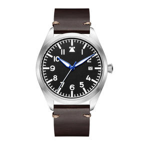 Relógio Militar Automático Pilot Air Marrom
