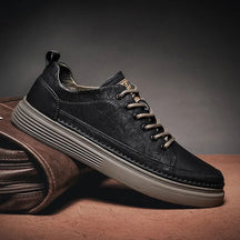 Sapato Masculino Casual Valenteo Ferrato Preto e Marrom