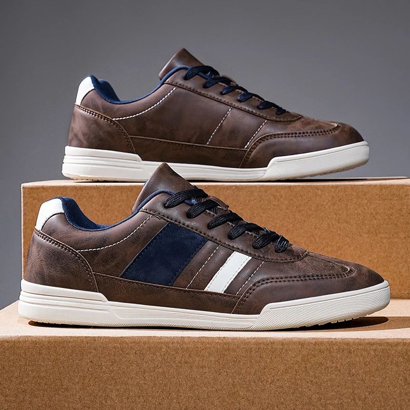 Sapato Masculino Casual de Couro Marrom
