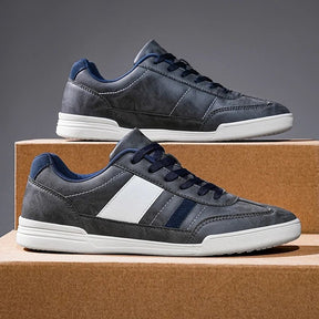 Sapato Masculino Casual de Couro Cinza