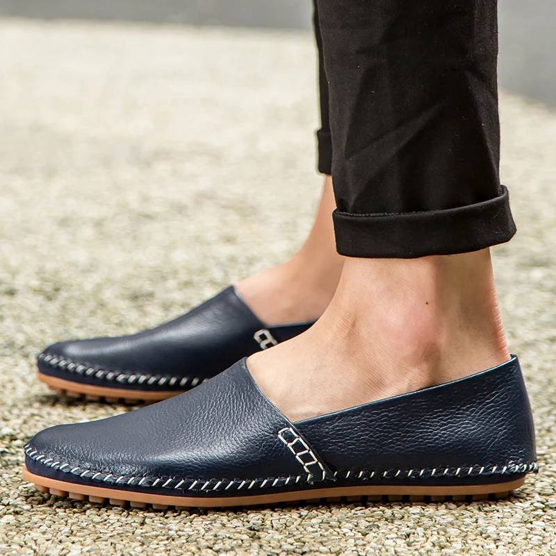 Sapato de Couro Mocassim Masculino Valenteo Nero
