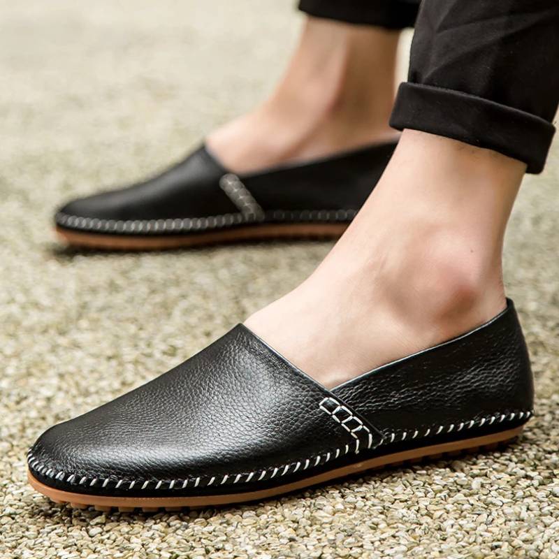 Sapato Mocassim Masculino Valenteo Nero Preto de Couro