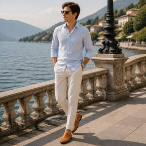 Homem Usando Sapato Mocassim Masculino