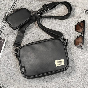 Bolsa masculina em couro 