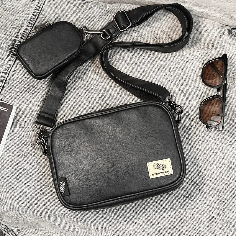 Bolsa masculina em couro 