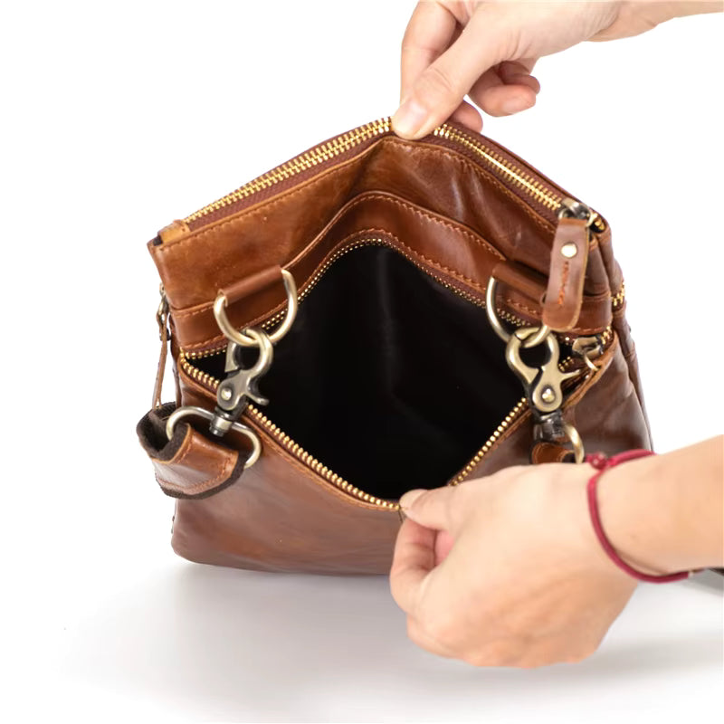 Shoulder Bag Masculina em Couro Legítimo Valenteo Vicenza