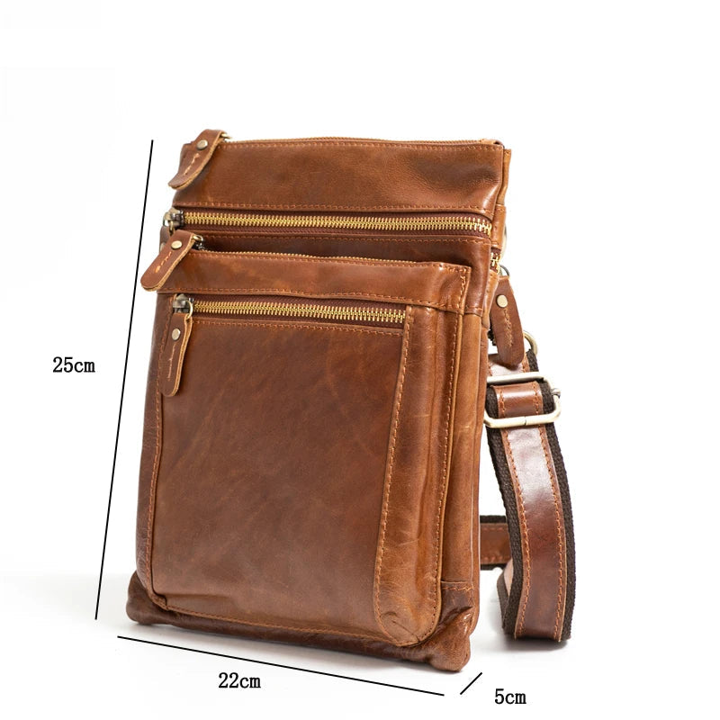 Shoulder Bag Masculina em Couro Legítimo Valenteo Vicenza