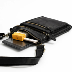 Shoulder Bag Masculina em Couro Legítimo Valenteo Vicenza
