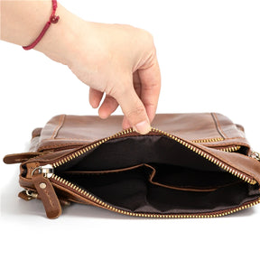 Shoulder Bag Masculina em Couro Legítimo Valenteo Vicenza