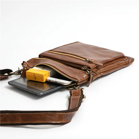Shoulder Bag Masculina em Couro Legítimo Valenteo Vicenza