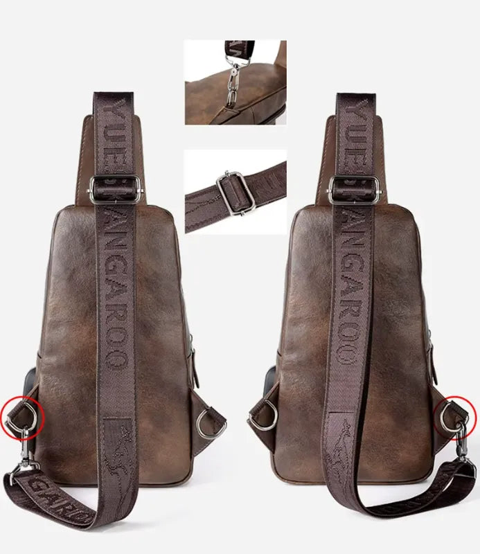 acessório shoulder bag masculino funcional valenteo patrizio marrom