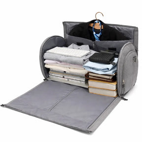 armazenamento interno da bolsa de viagem valenteo vittore cinza