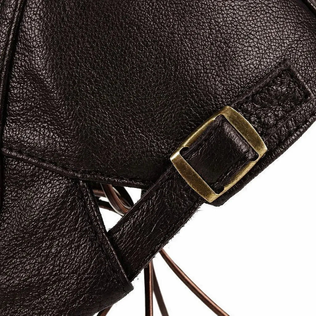 boina estilo newsboy couro masculina