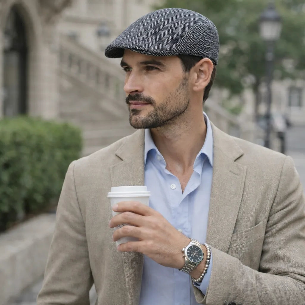 boina flat cap masculina premium valenteo