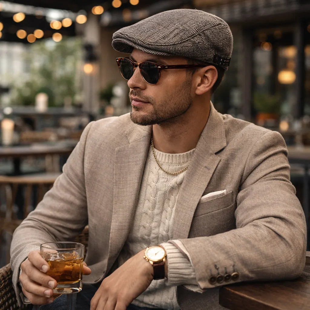 boina italiana masculina estilo retrô listrada