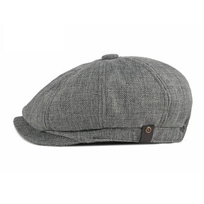 boina de linho masculina valenteo provence cinza