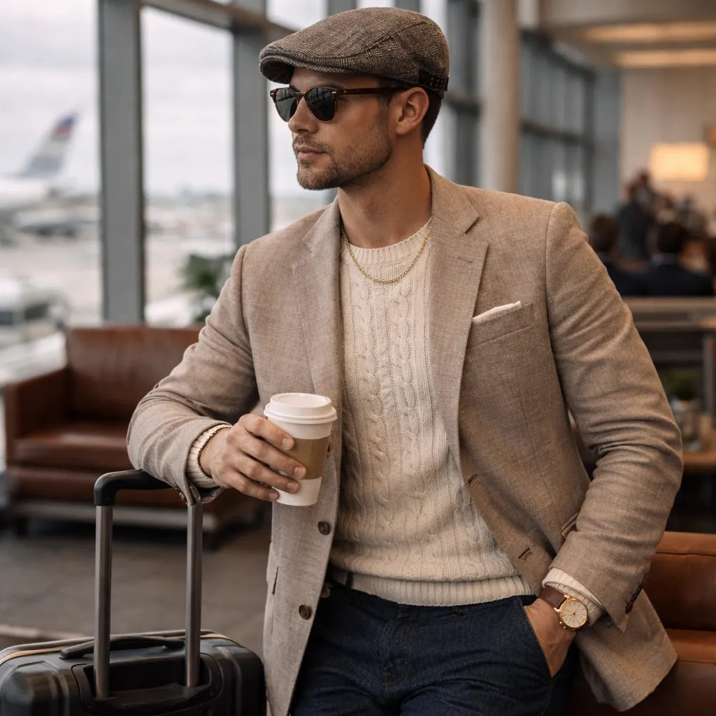 boina masculina estilo europeu clássico