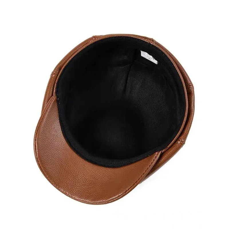 boina masculina couro legítimo meia estação