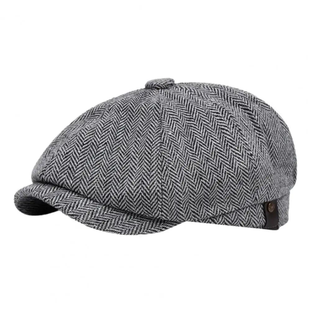 boina newsboy cinza estilo britânico