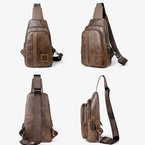 bolsa de ombro executiva marrom prática para homens