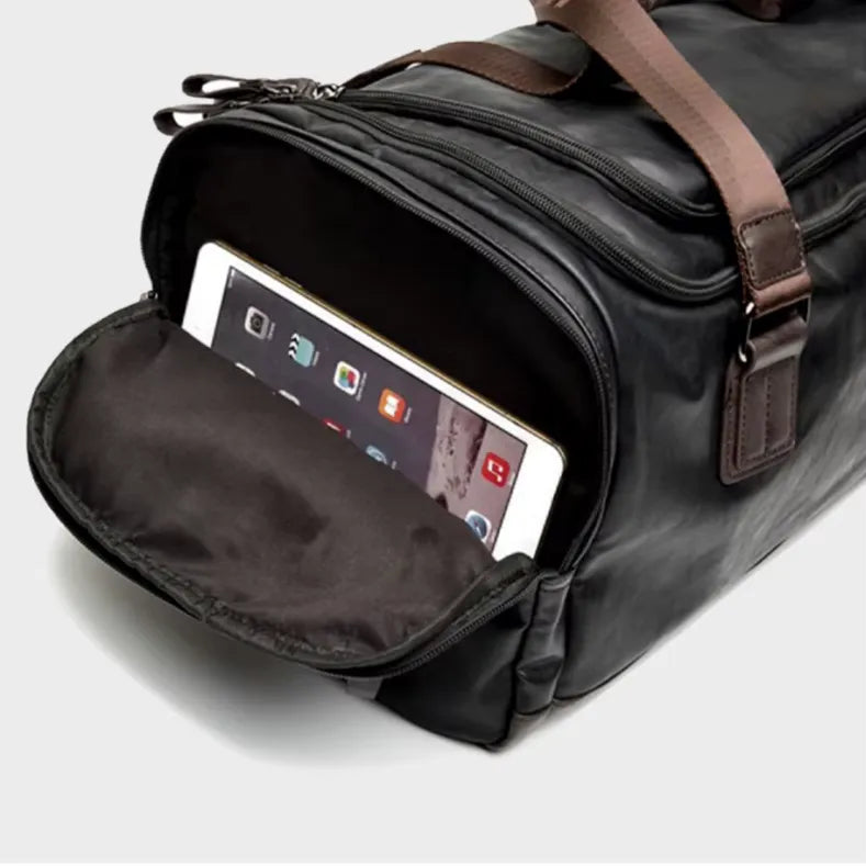 organizador de viagem masculino couro pu preto